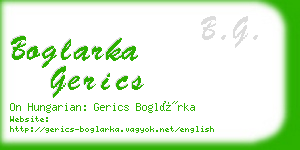 boglarka gerics business card